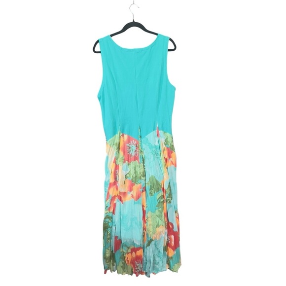 Nwt turquoise floral xl Dalin floral womens dress 2 way wear - Picture 5 of 13
